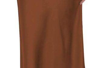 Women's Leopard Print Satin Maxi Skirt High Waisted Elastic Waistband Silk A-Line Casual Party Summer Long Skirts