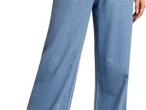 Fashion Jeans for Women Wide Leg High Waisted Elastic Waist Pull On  Comfort Denim
